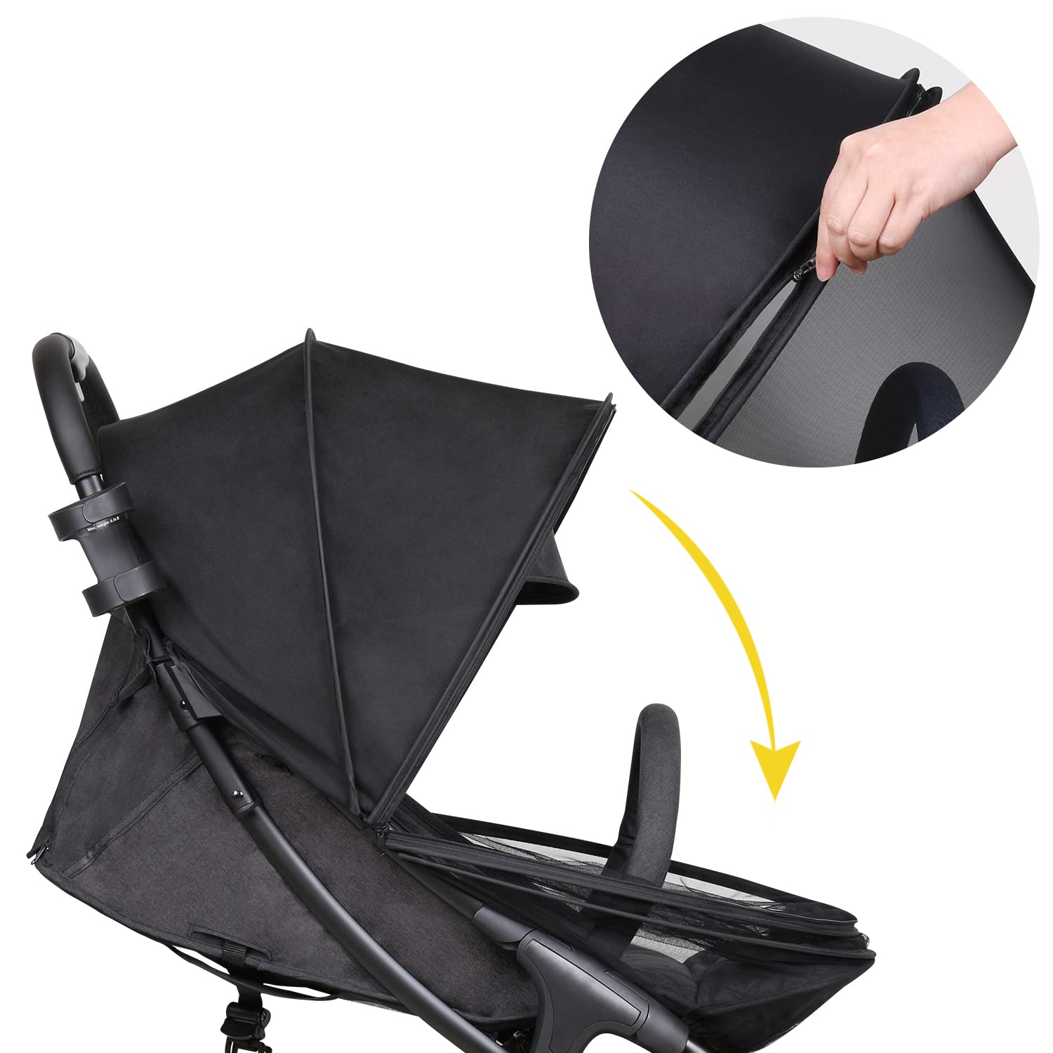 Beberoad Love universal-fit-infant-carriages adapts to most strollers.