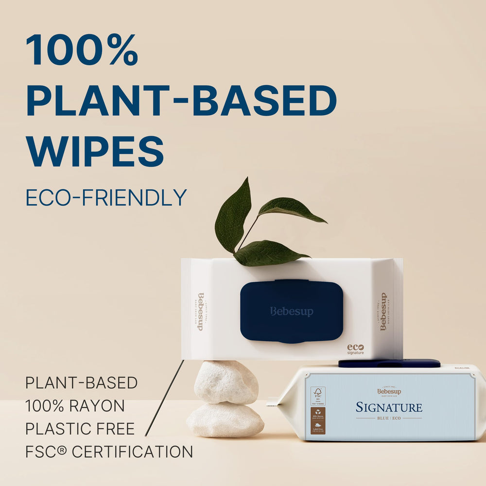 BEBESUP hypoallergenic unscented skin-safe wipes for newborns and sensitive skin