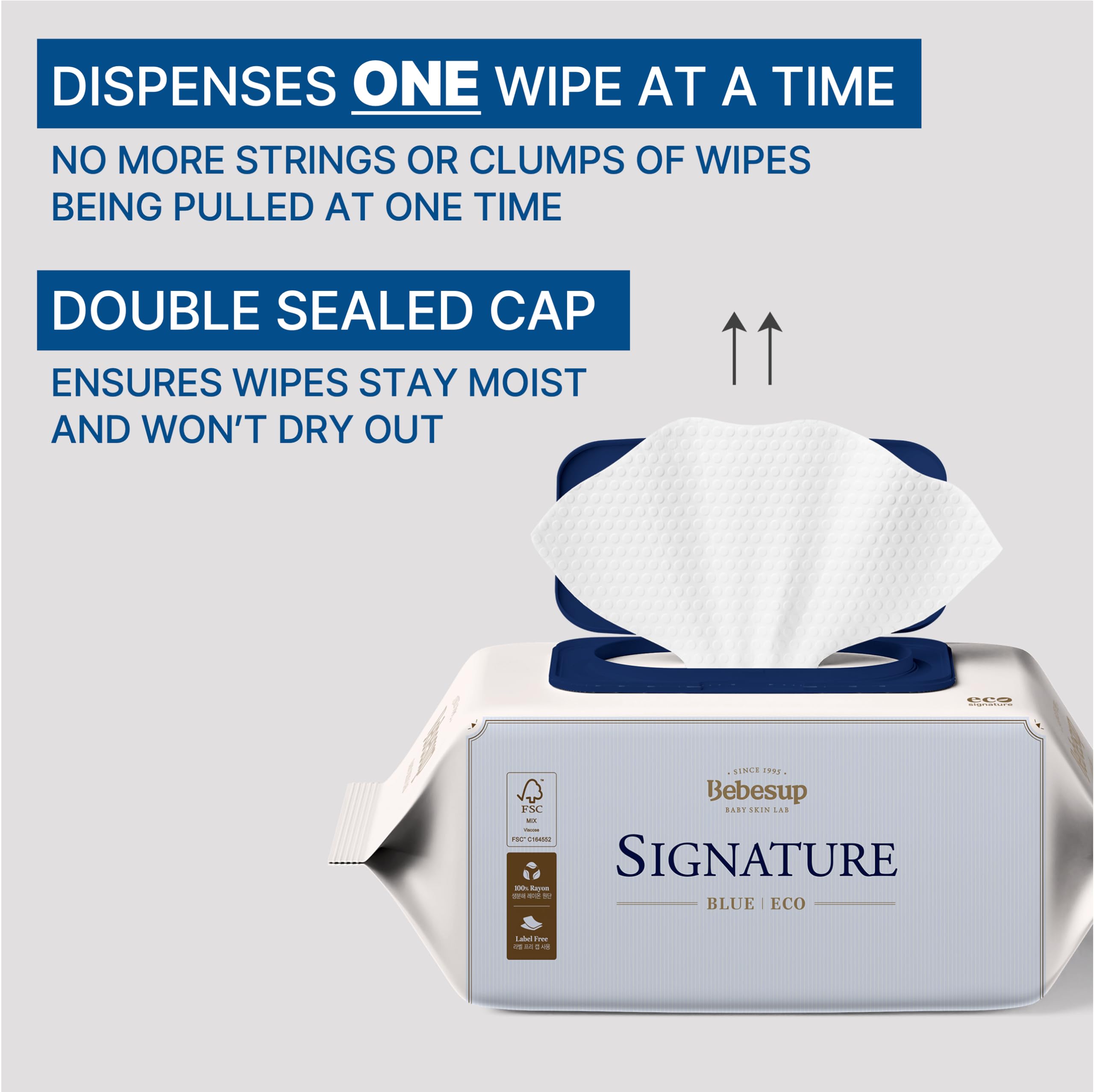 BEBESUP newborn-friendly wipes suitable for on-the-go baby care