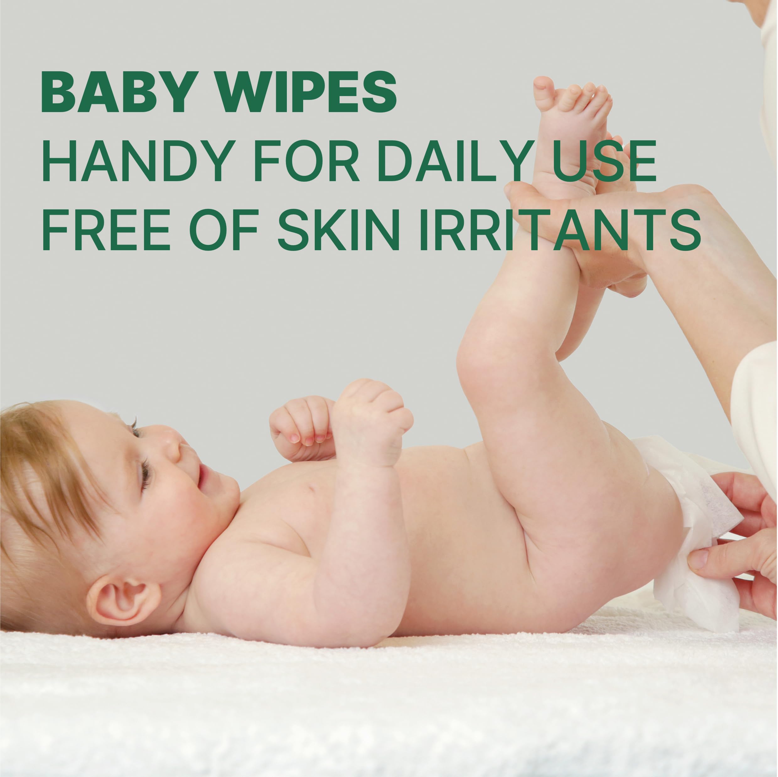 BEBESUP Zero Wipes newborn-ready use on-the-go image for diaper bag emergencies.