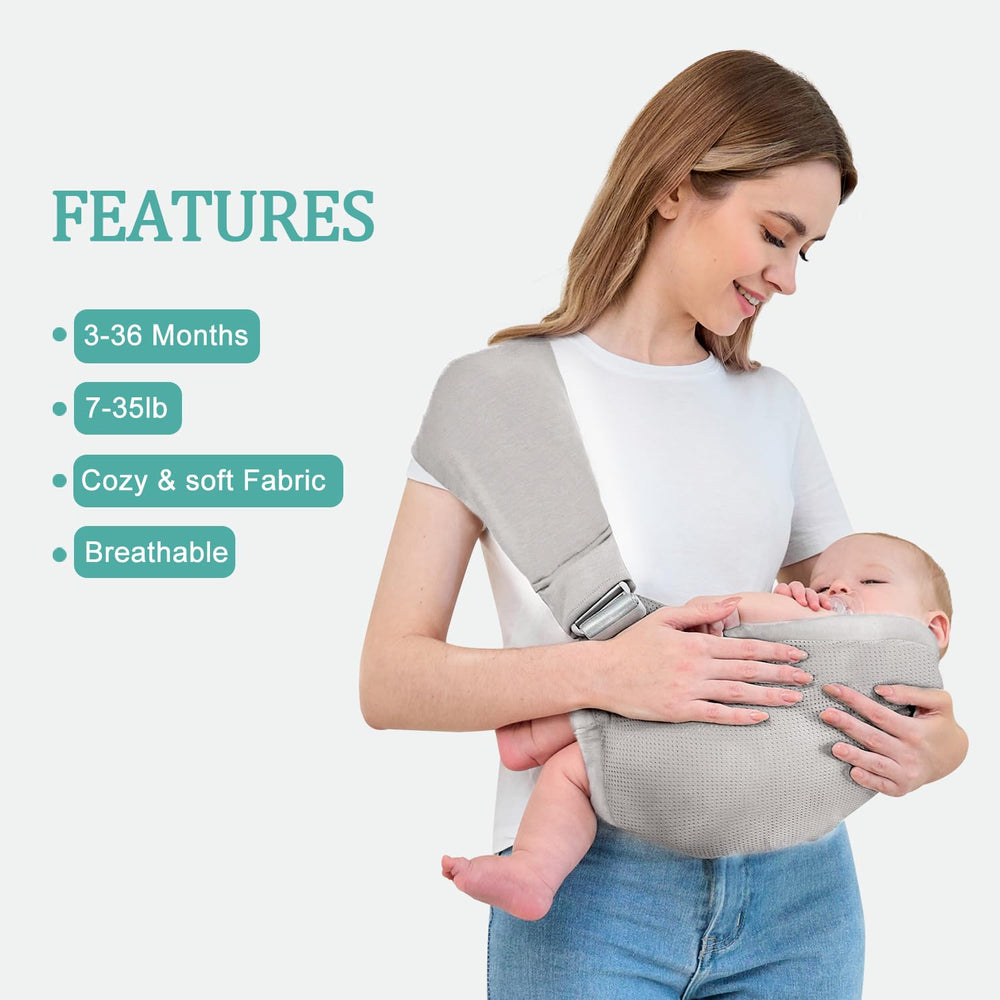 bebless baby carrier adjustable shoulder straps protect against discomfort