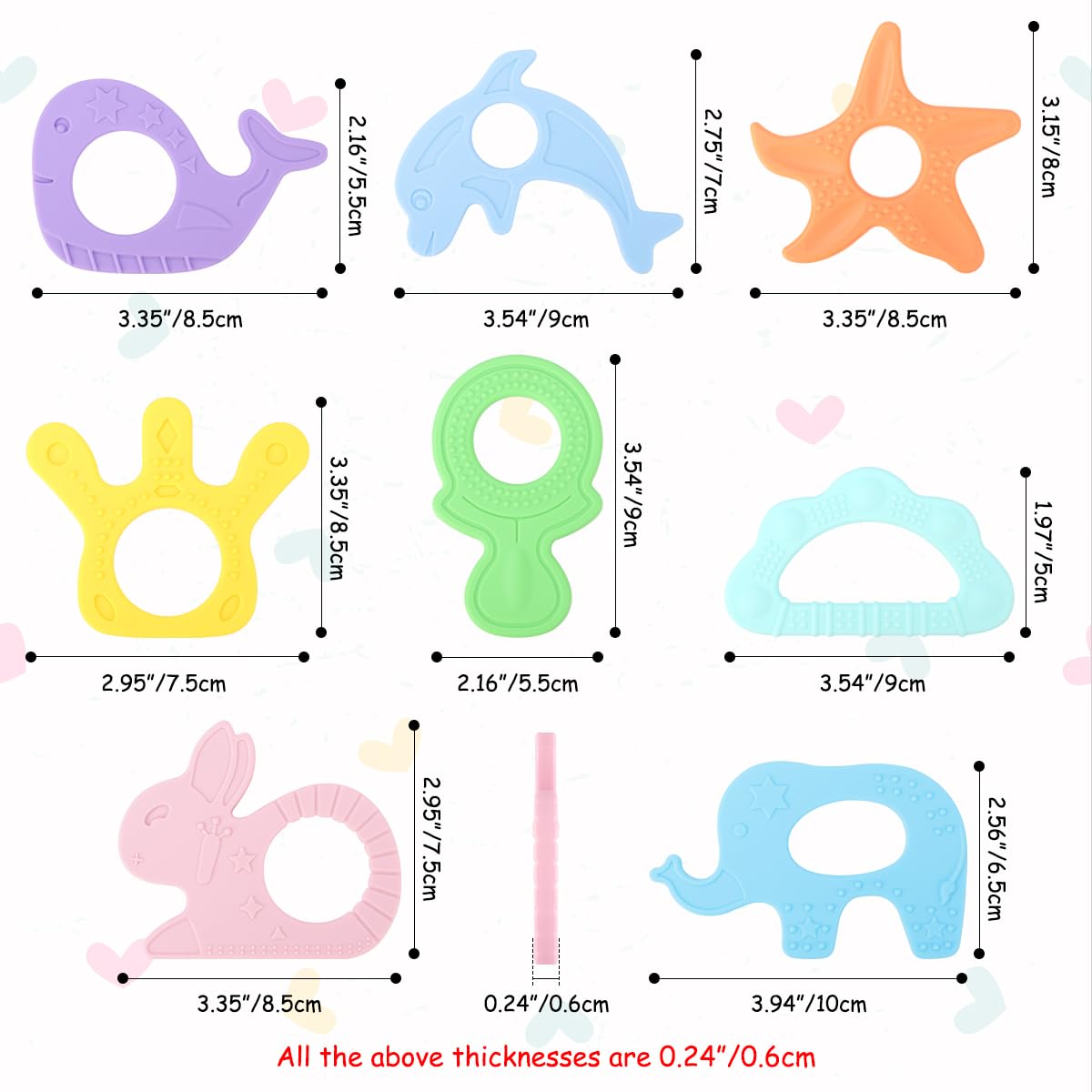 BEBOAN teething elephant silicone toy soothing gums during teething.