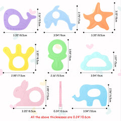 BEBOAN teething elephant silicone toy soothing gums during teething.