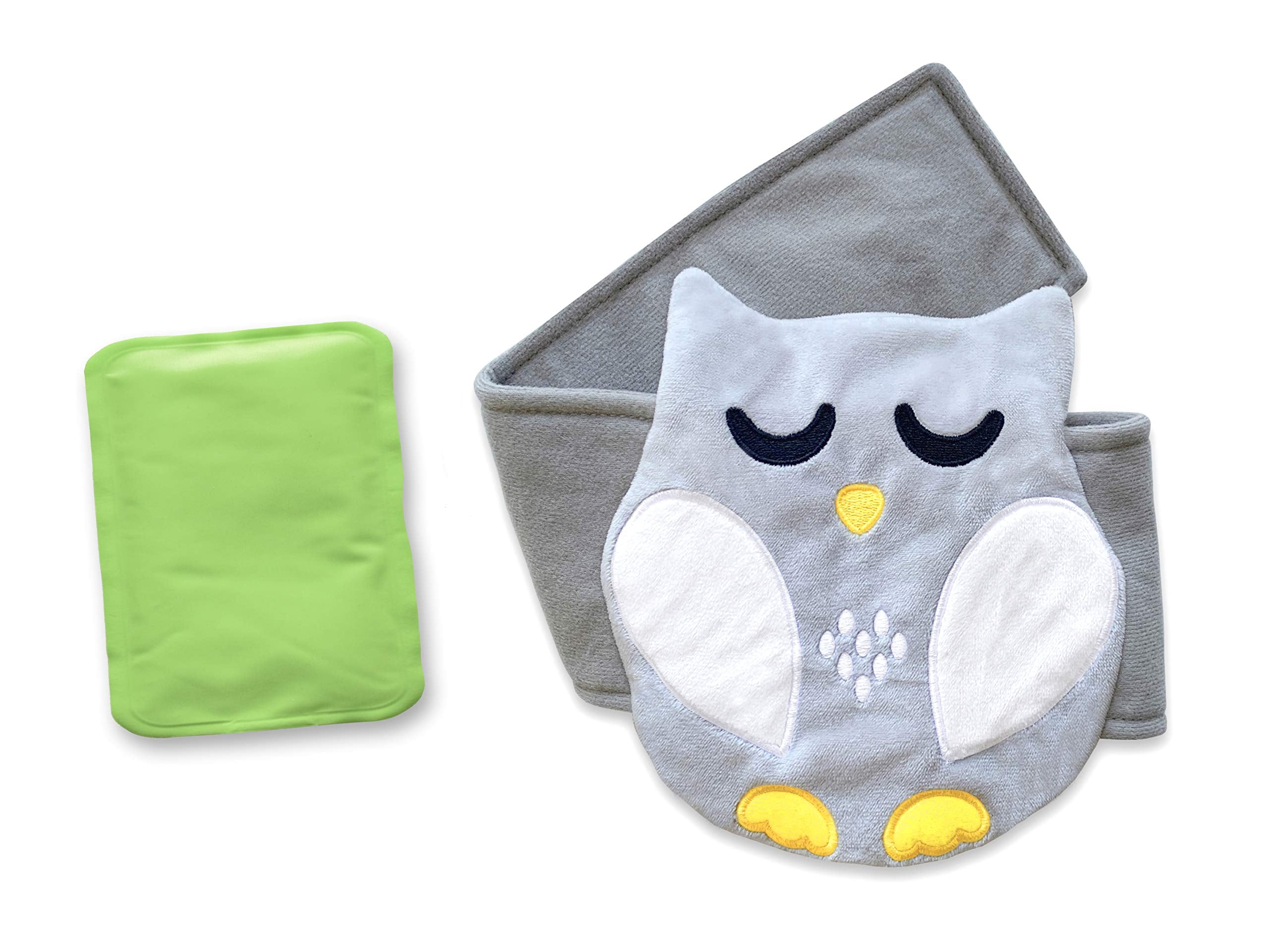 Bebon Belly Hugger wrapped on baby provides soothing warmth and gentle swaddling.
