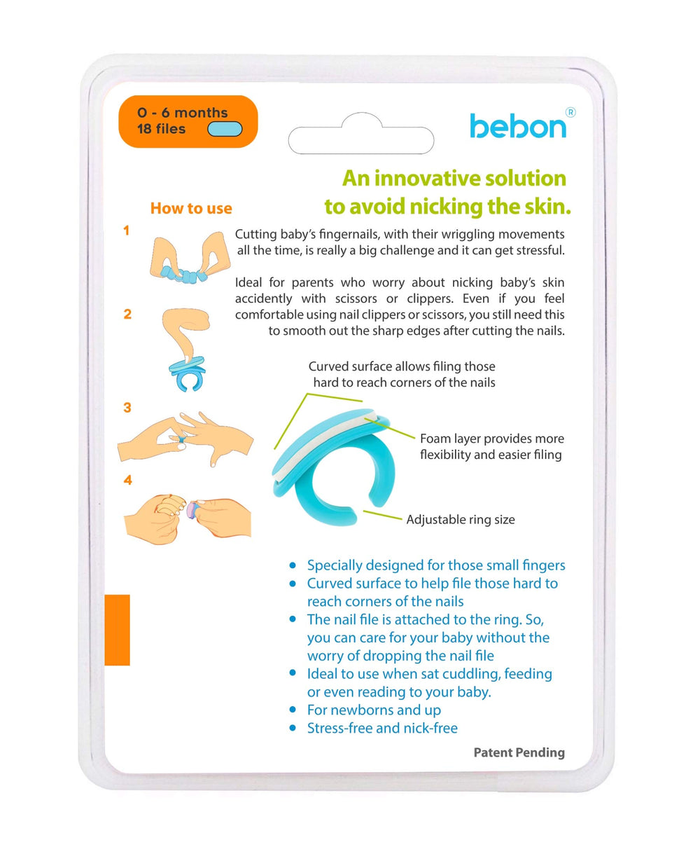 bebon gift-ready nail care set packaging for baby showers.