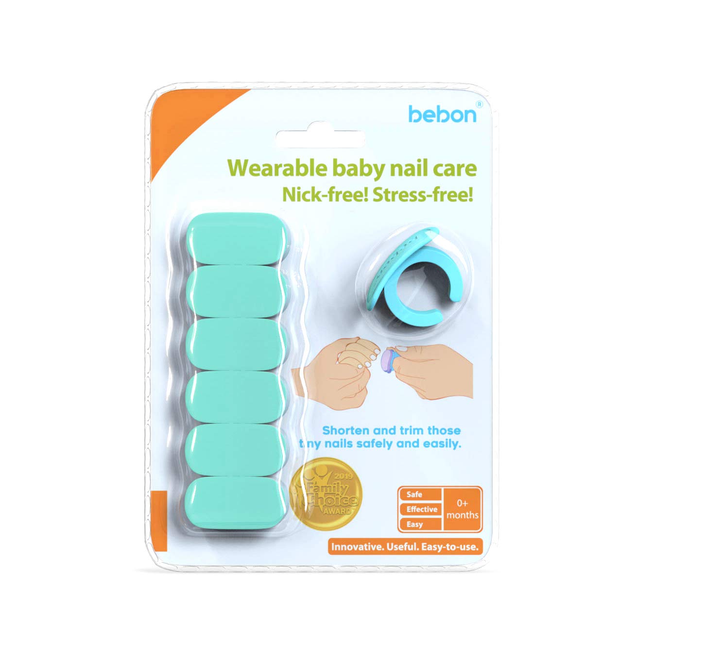 bebon safety-first design shows no sharp edges after filing.