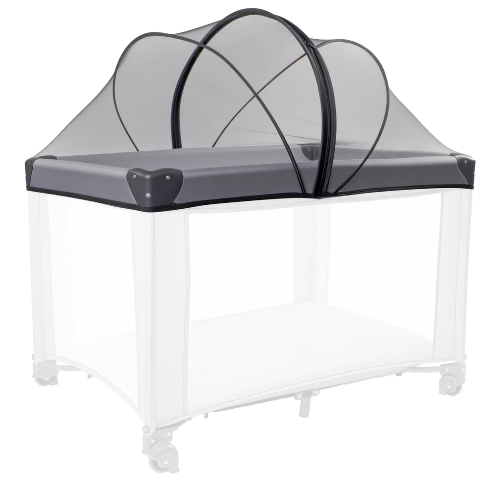 BEBONO Pack N Play mosquito net with full-coverage mesh protects baby from insects.