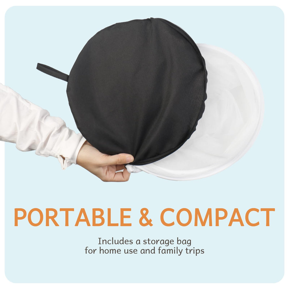 BEBONO portable foldable net includes a storage bag for easy travel and storage