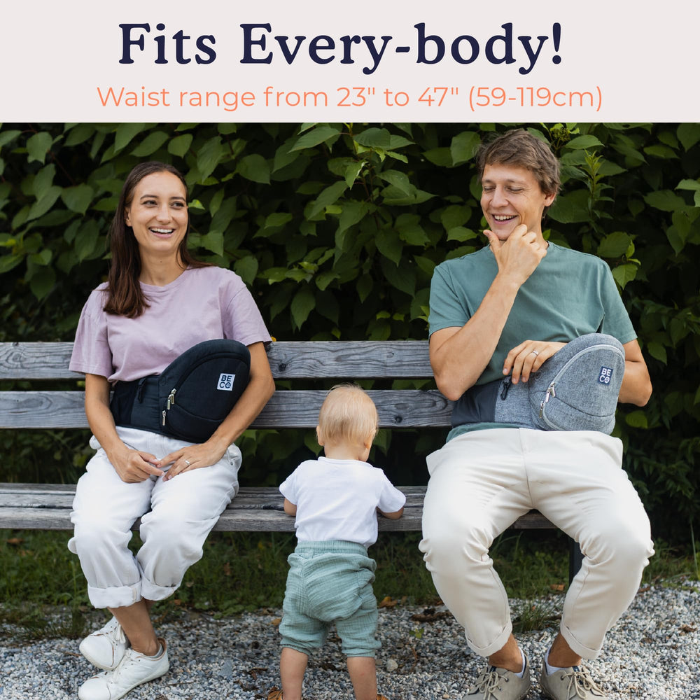 Beco Hip Seat adjustable waist belt enables personalized comfort.