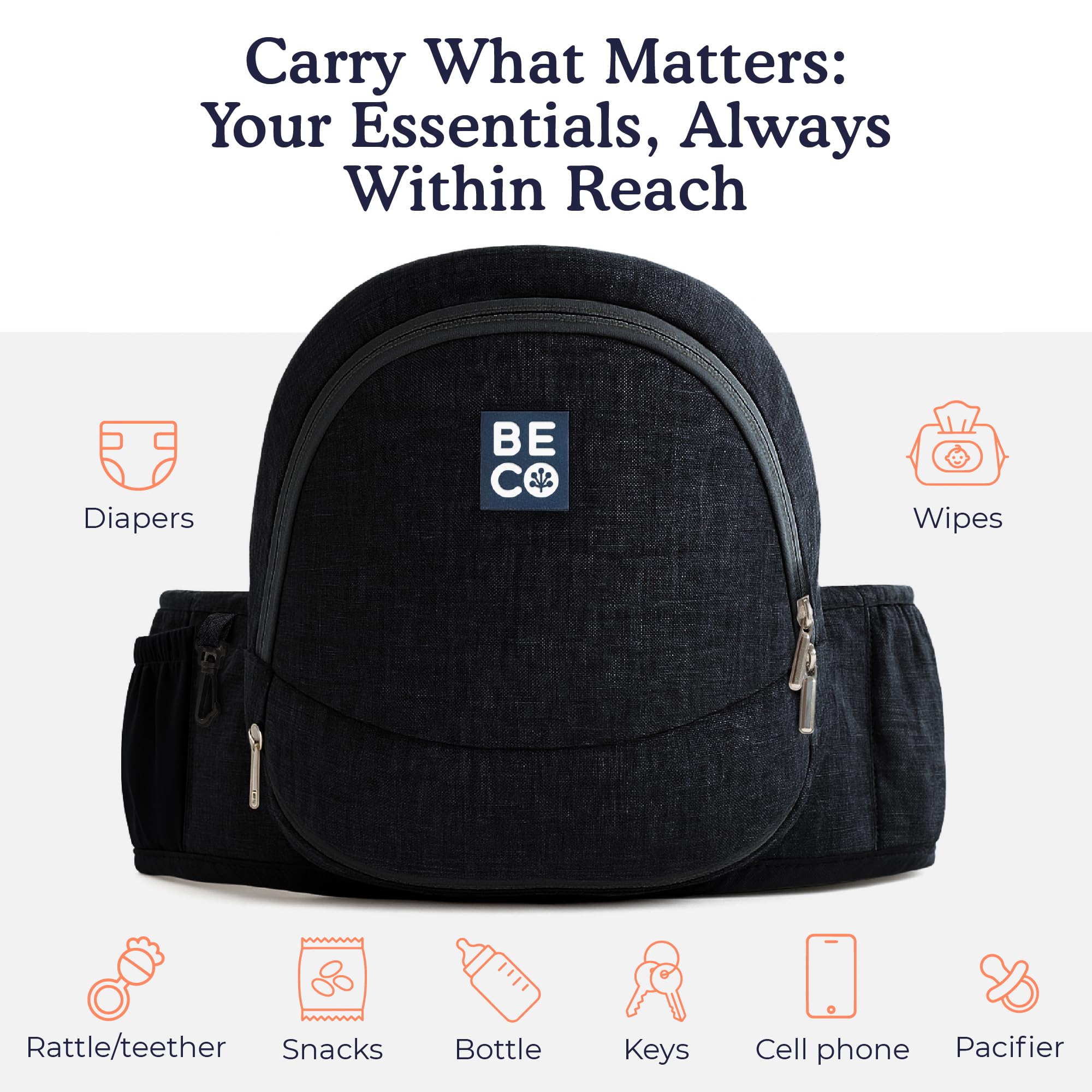 Beco foldable design stores flat for travel and compact storage.