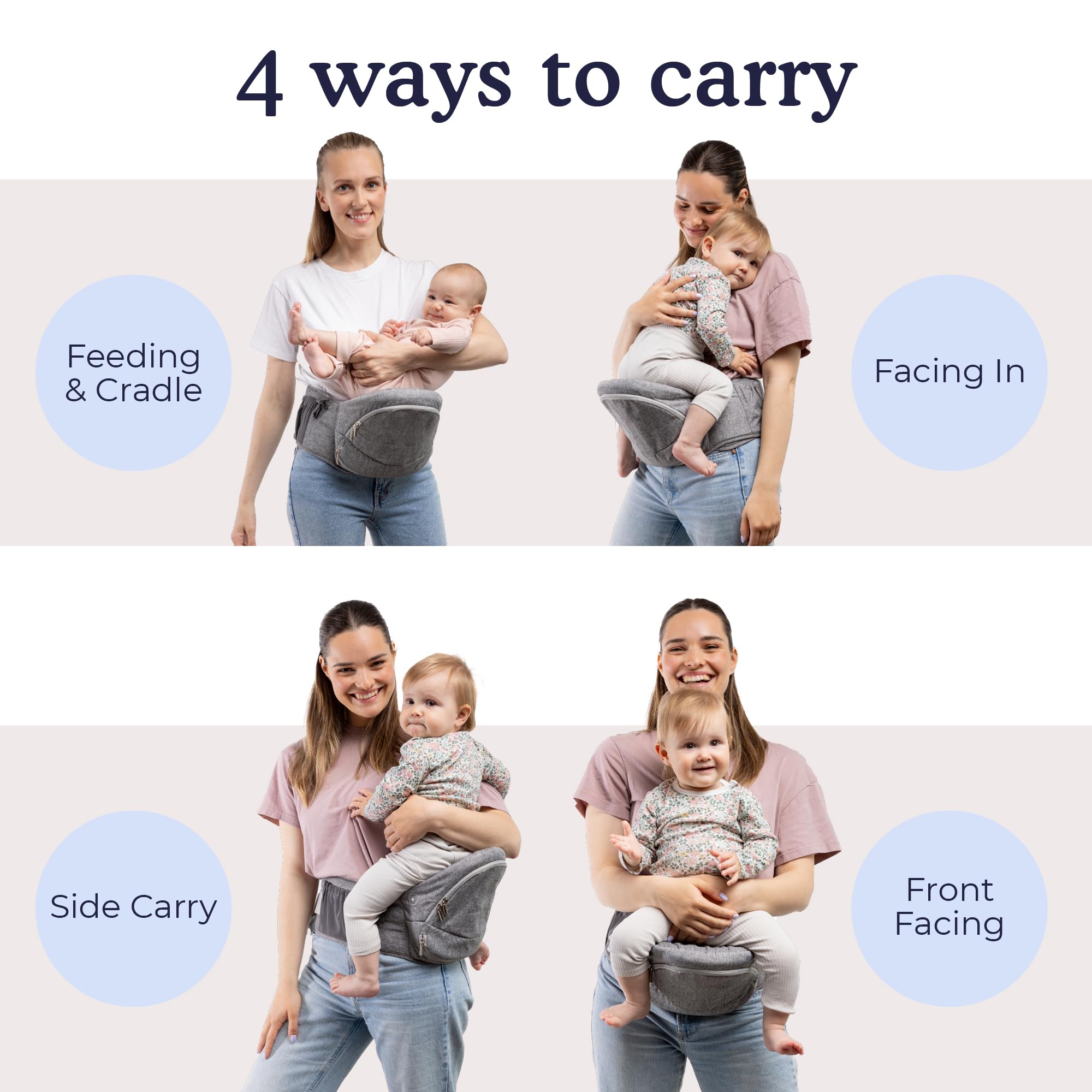 Beco Hip Seat feeding position for convenient nursing on the go.