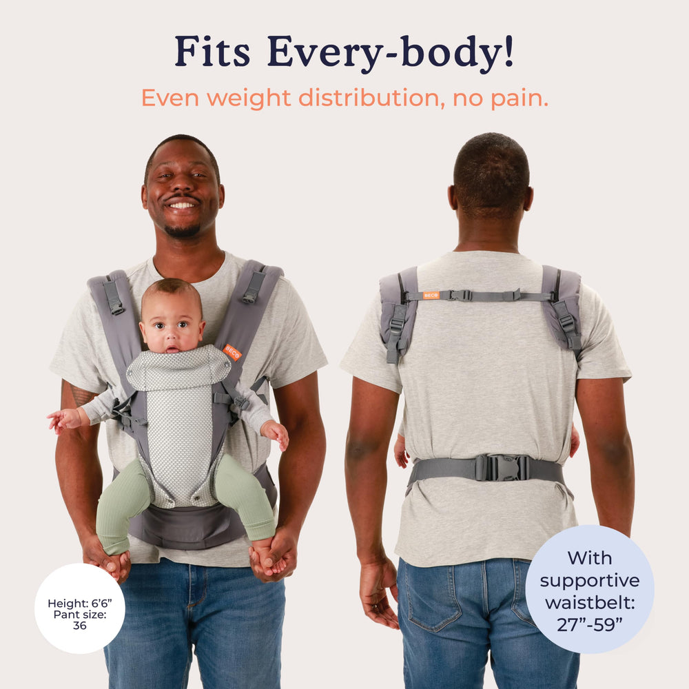 Beco Gemini adjustable seat adapts as baby grows.