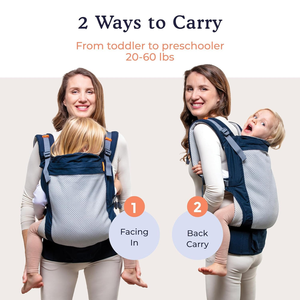 Beco Toddler Carrier backpack-style navy for hands-free outings
