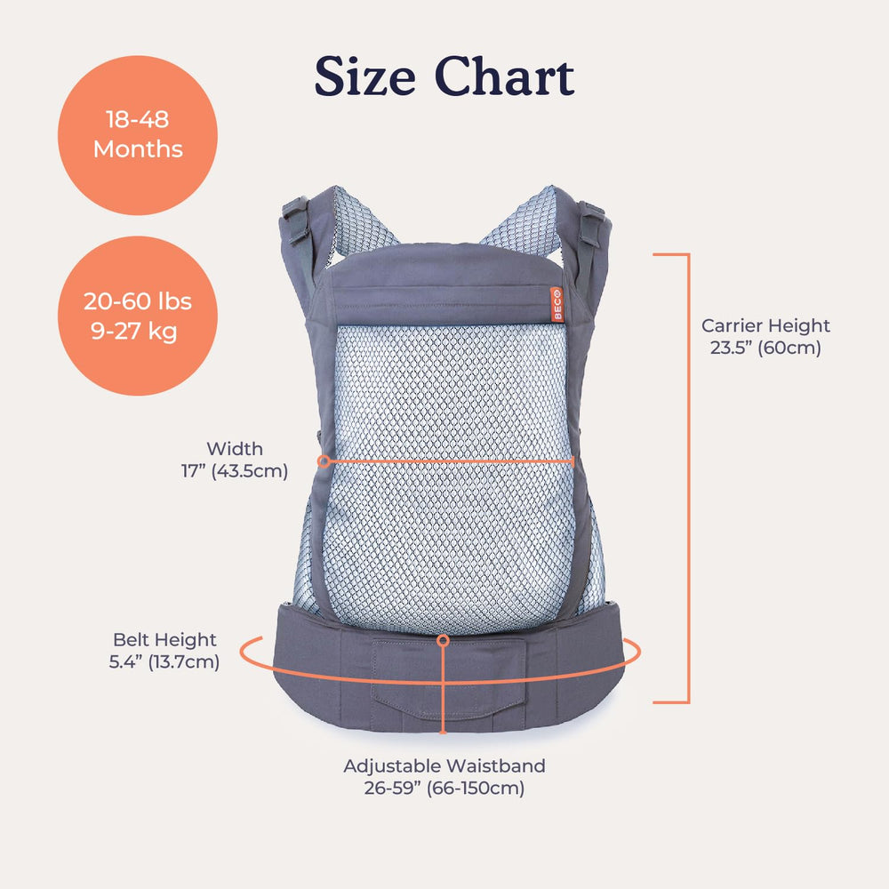 Beco Toddler Carrier detachable hood navy shade sun or nursing cover