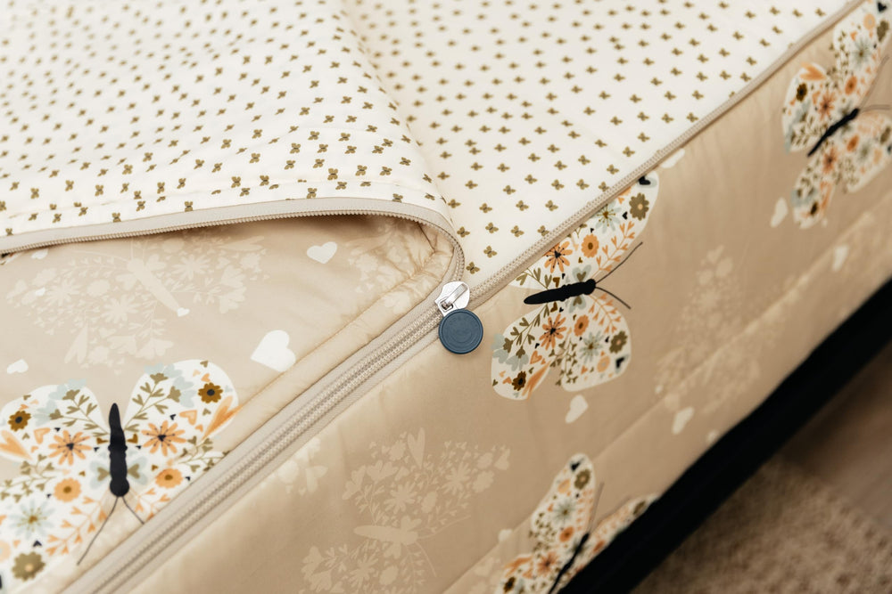 Beddy's butterfly comforter provides cozy warmth for restful nights