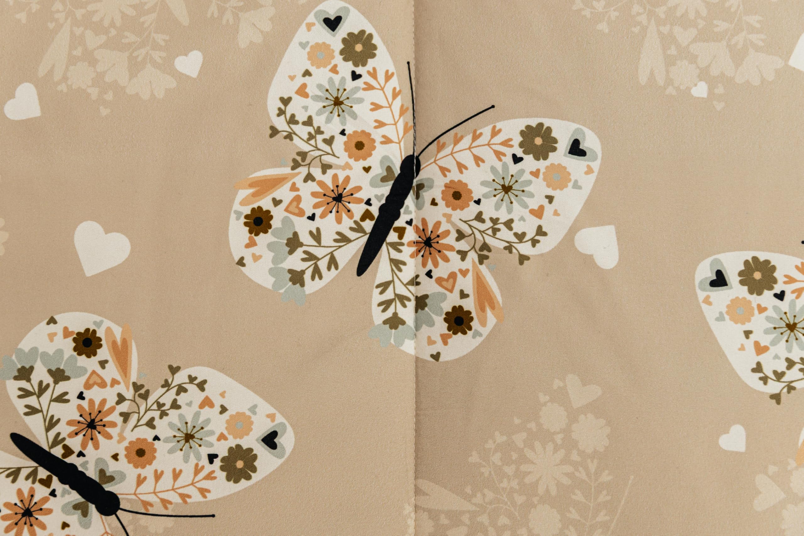 Beddy's butterfly floral hearts design brightens kids' room