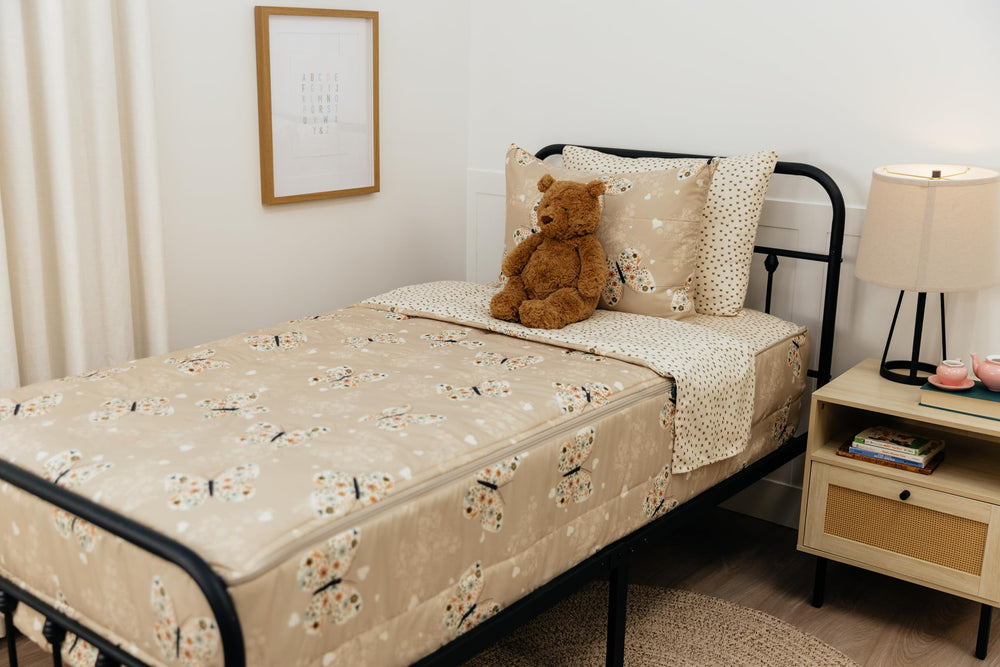 Beddy's butterfly sheets deliver soft, skin-friendly comfort