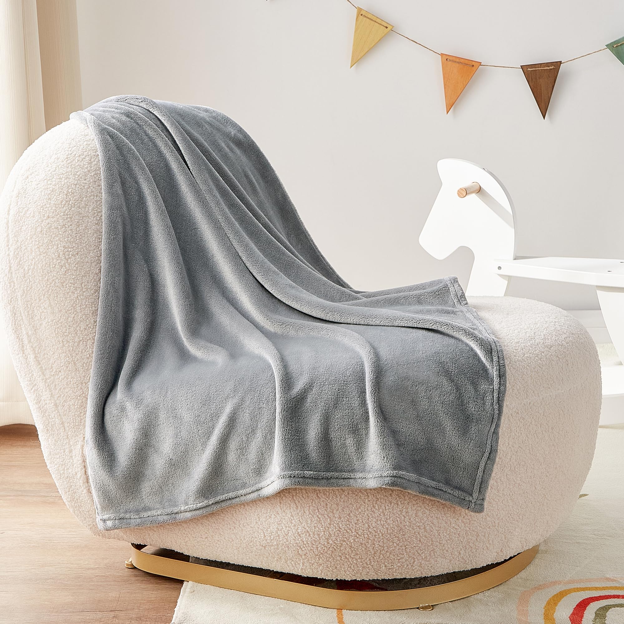 BEDELITE blanket soft-touch shows plush fleece for gentle baby comfort and warmth.