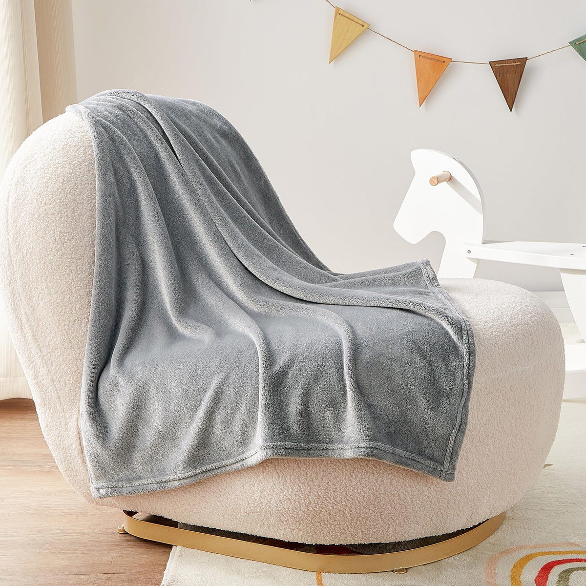 BEDELITE blanket soft-touch shows plush fleece for gentle baby comfort and warmth.