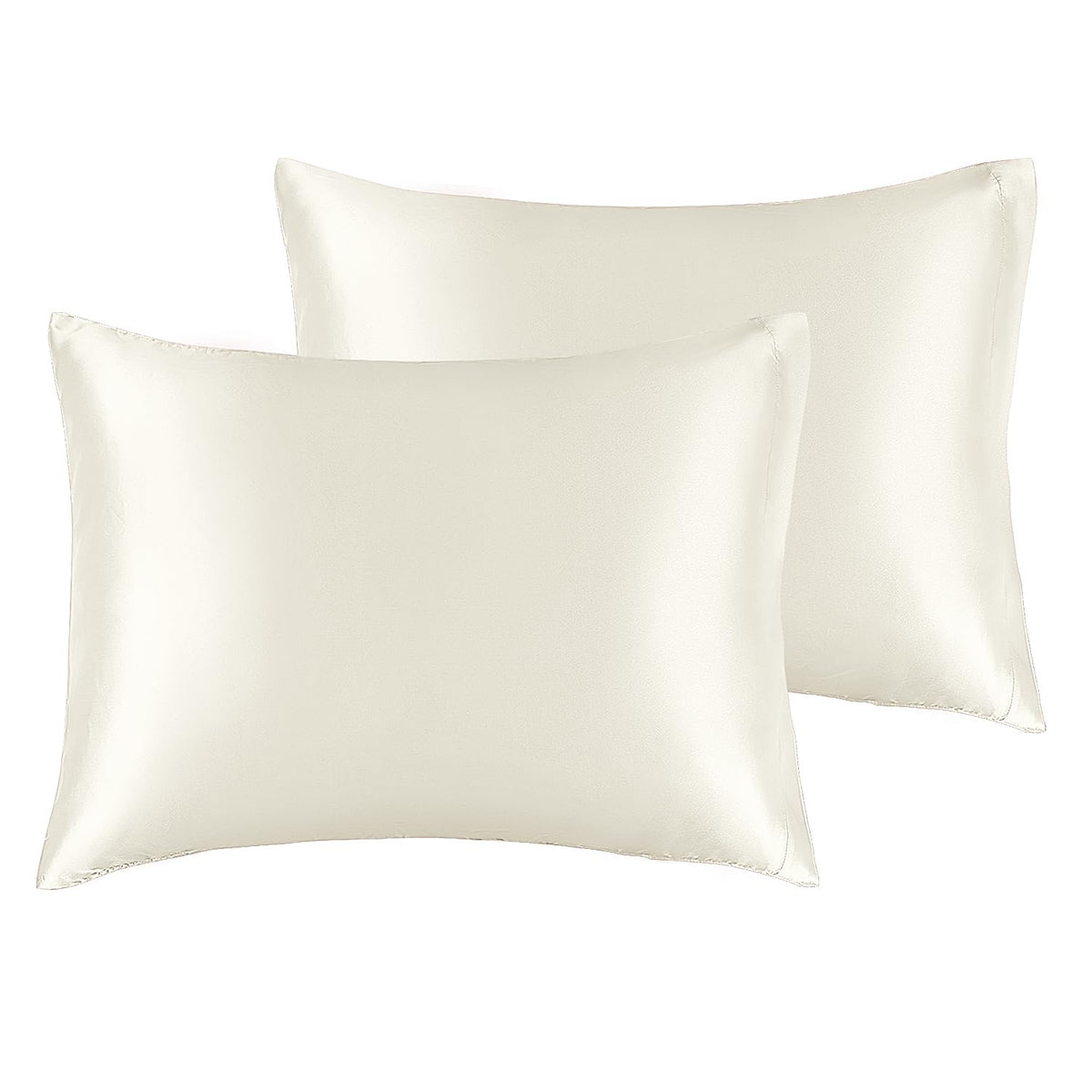 BEDELITE satin pillowcase softness in ivory delivers silky comfort for restful nights.