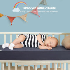 BEDLORE noiseless crib mattress protector keeps baby asleep with quiet protection
