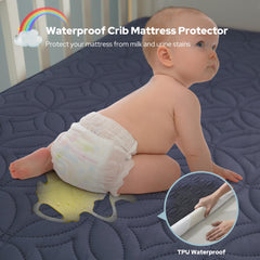 BEDLORE soft breathable crib pad cover offers gentle skin touch and comfort