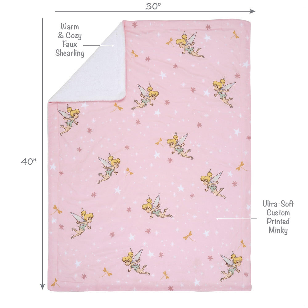 Bedtime Originals 30x40 blanket size emphasizes generous reach for baby lounging and tummy time