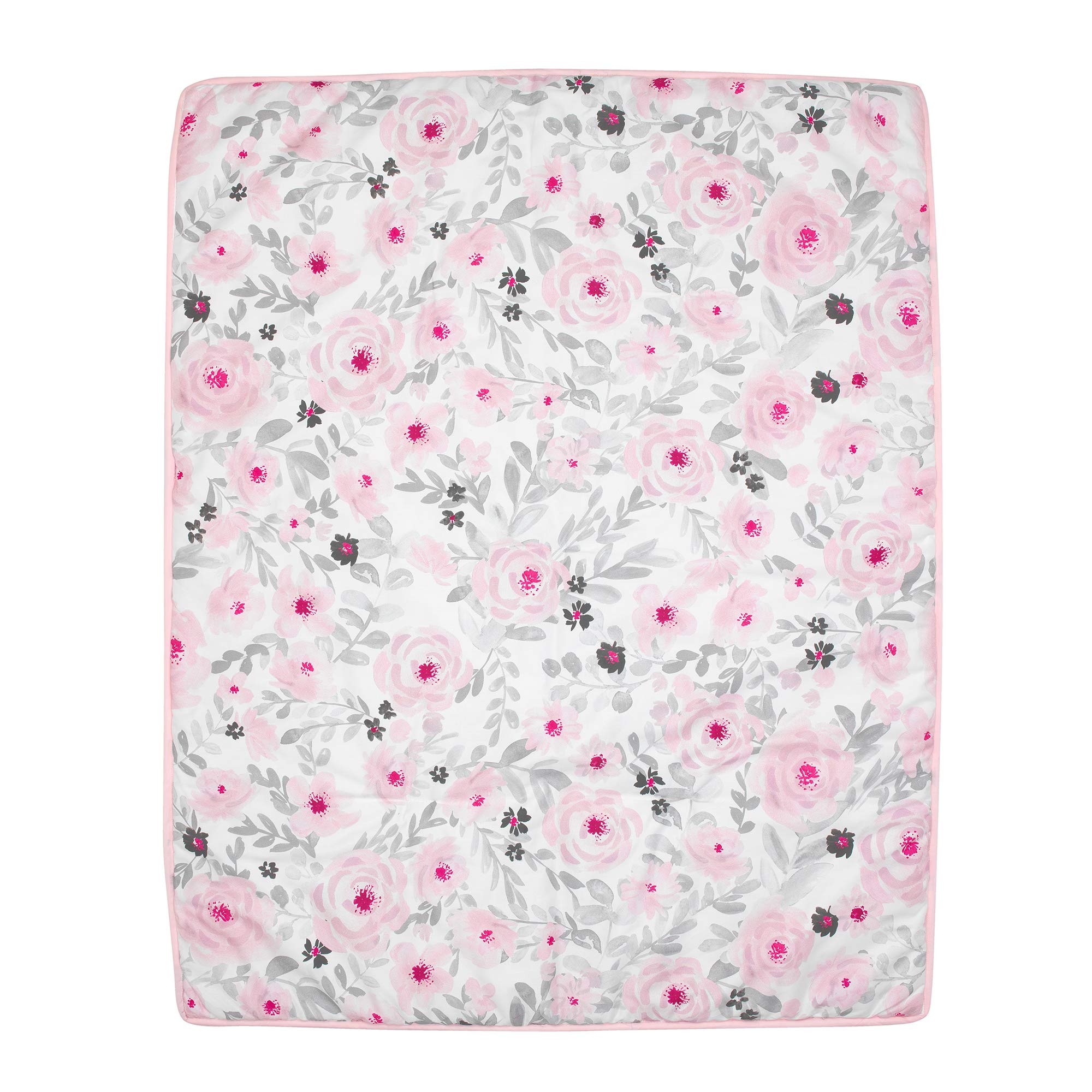 Bedtime Originals Blossom Pink Watercolor Crib Sheet in soft, vibrant finish