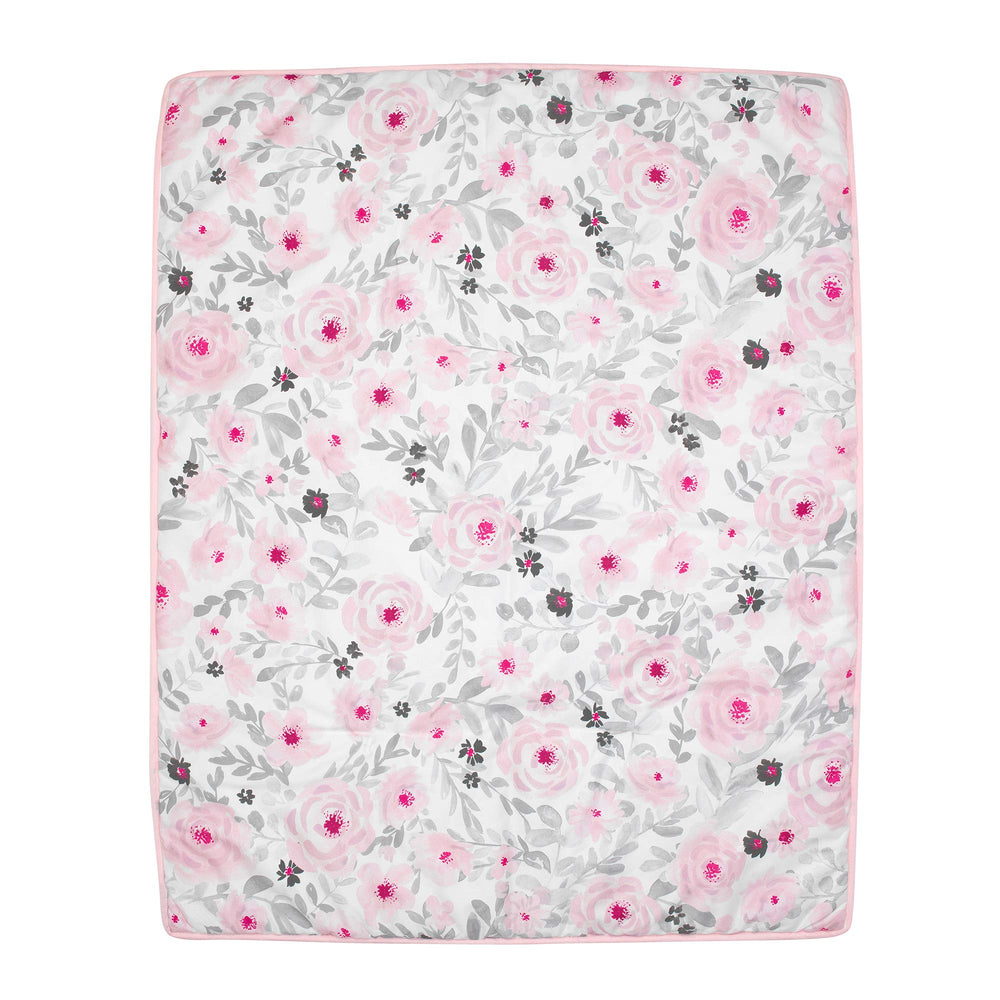 Bedtime Originals Blossom Pink Watercolor Crib Sheet in soft, vibrant finish