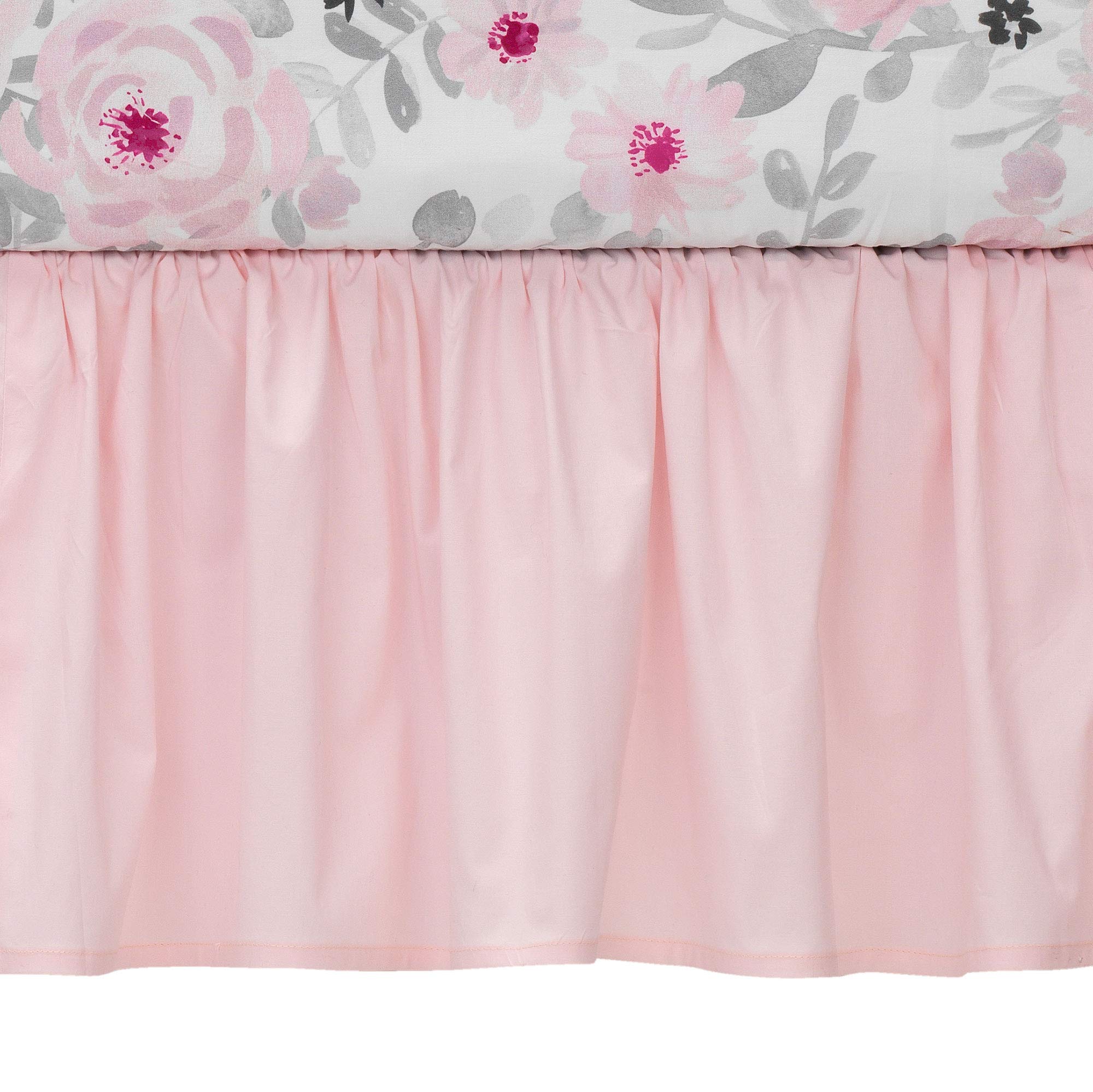 Bedtime Originals Blossom Watercolor Bedding Set shown as coordinated nursery ensemble