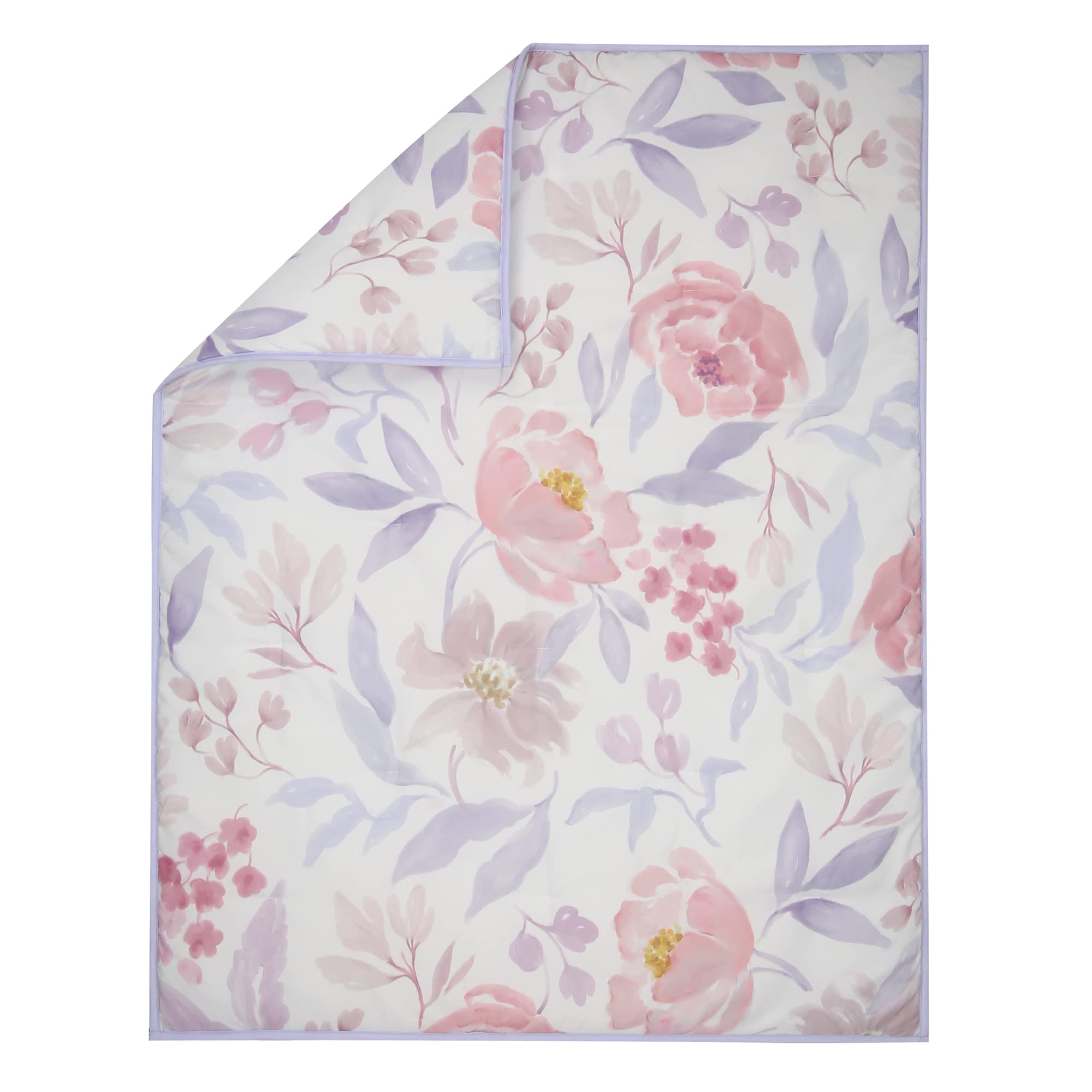 Bedtime Originals Lavender Floral color palette complements pink purple nursery schemes