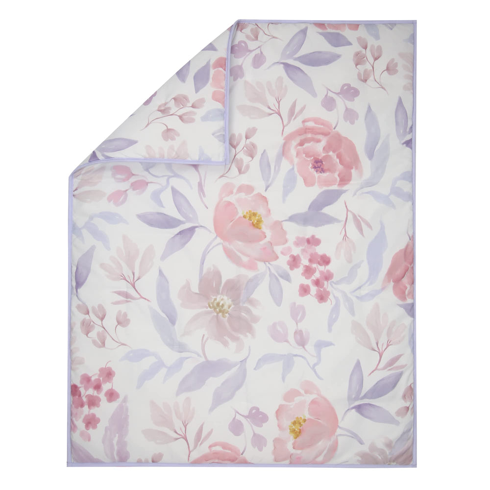 Bedtime Originals Lavender Floral color palette complements pink purple nursery schemes