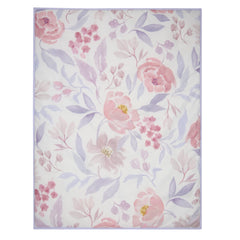 Bedtime Originals Lavender Floral fitted sheet with elastic all around for secure crib fit