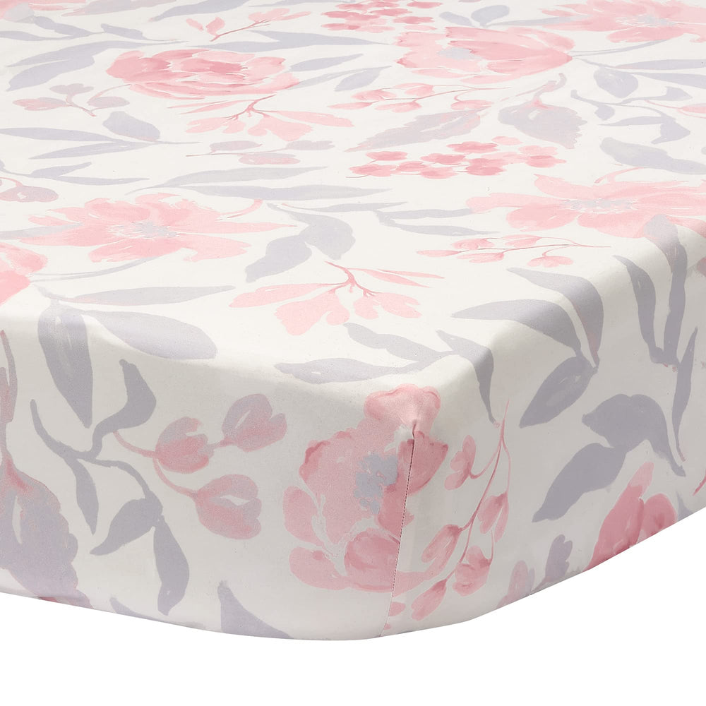 Bedtime Originals Lavender Floral set packaging showcases coordinated nursery-ready design