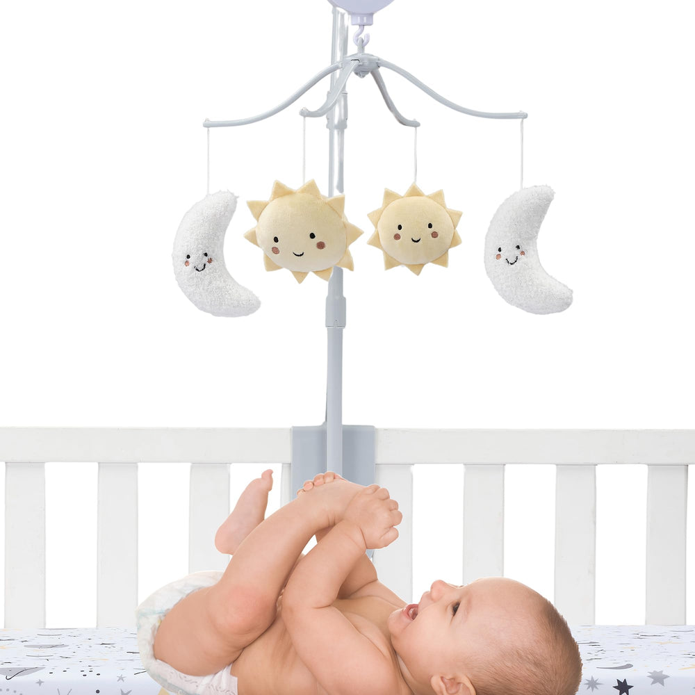 Bedtime Originals Little Star mobile supports soothing routines for caregivers and baby.
