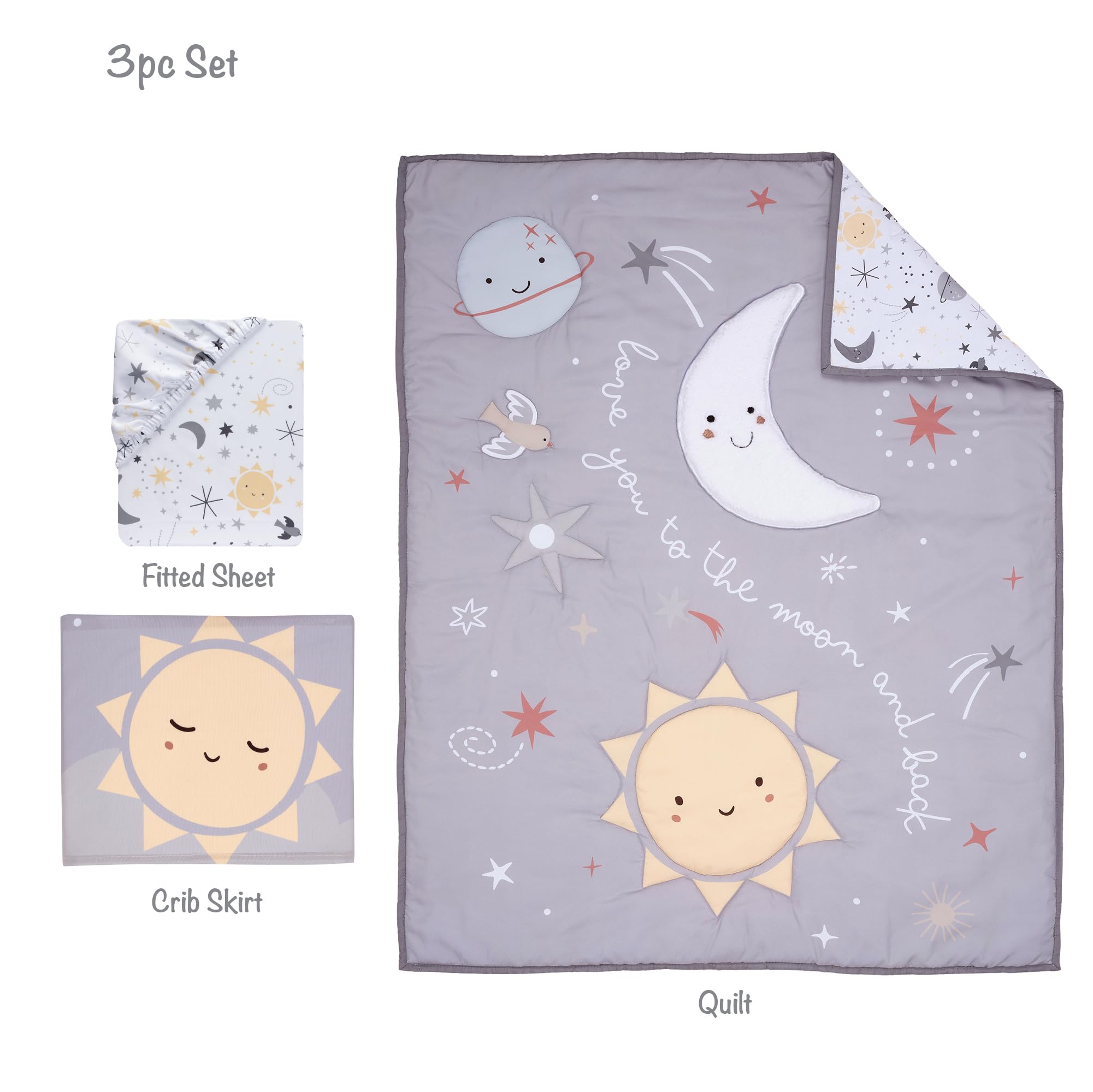 Bedtime Originals Little Star crib set displayed in a cozy nursery.