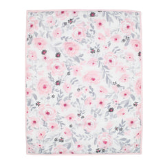 Bedtime Originals Pink and Gray Watercolor Pattern offers a stylish nursery look.