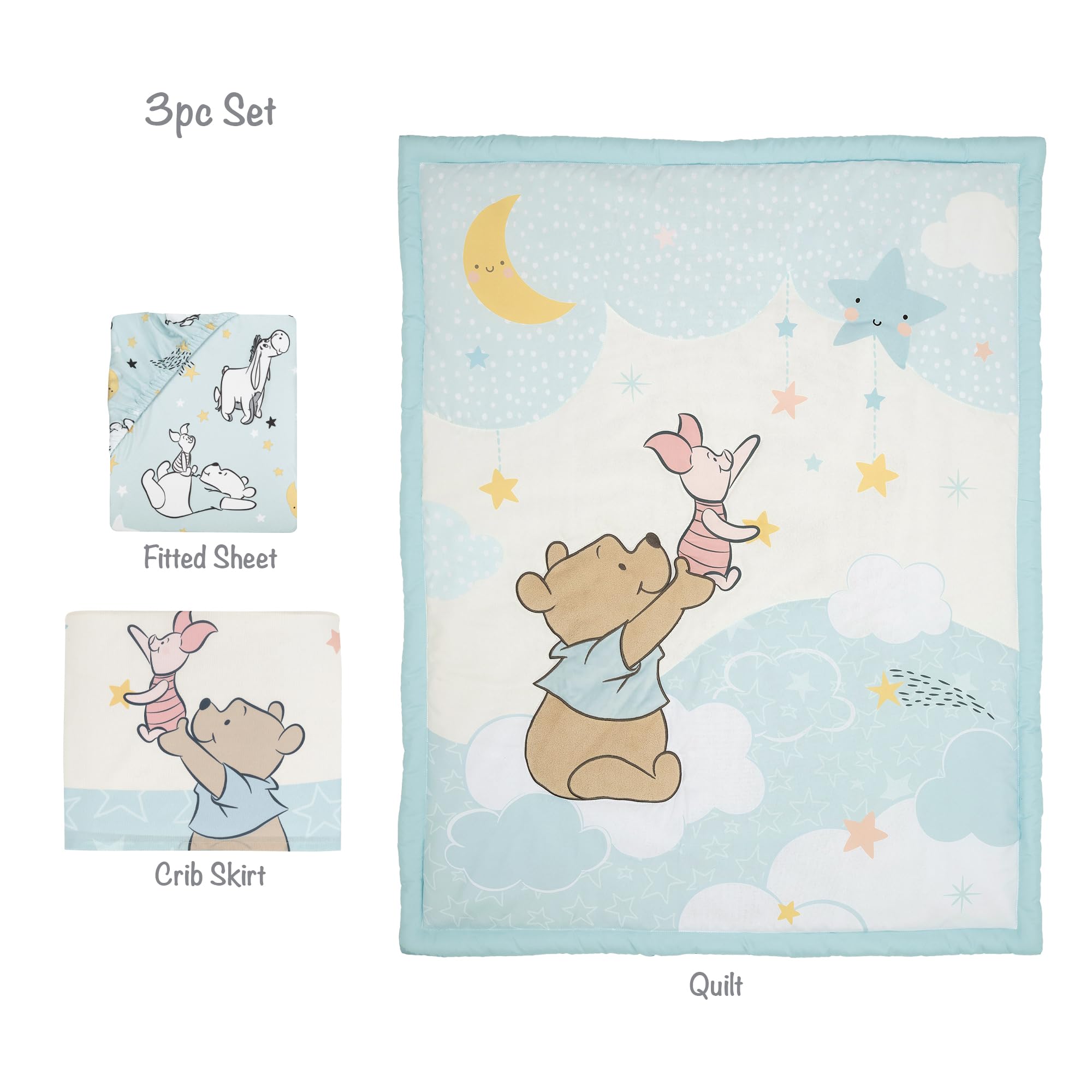 Bedtime Originals Starlight Pooh closeup of Pooh and friends