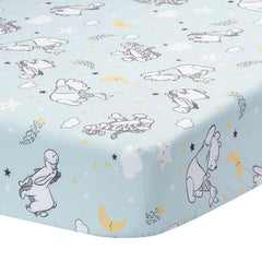 Bedtime Originals Starlight Pooh crib skirt with friends adds color