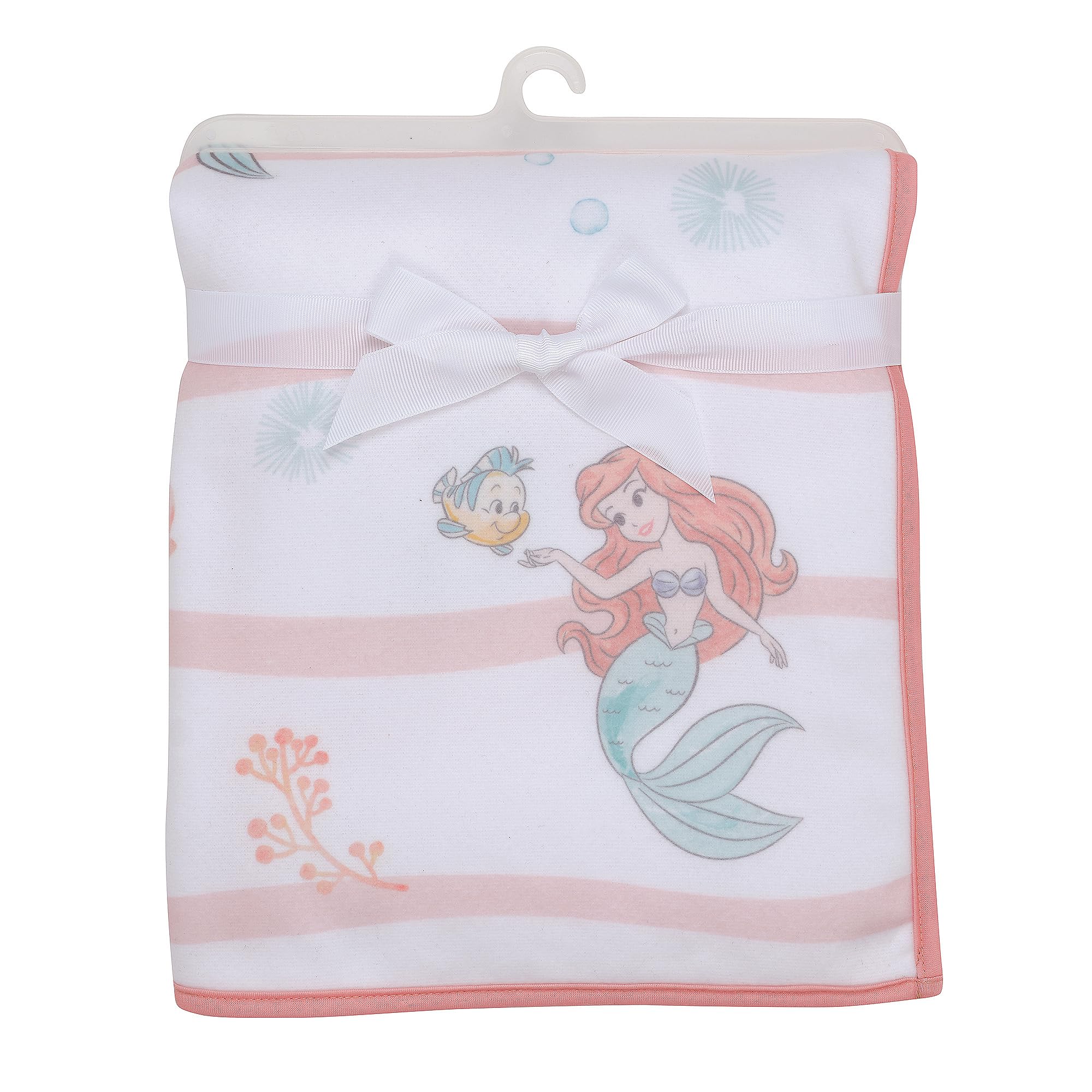 Bedtime Originals Ariel fleece front with white faux shearling back for warm, cuddle-worthy evenings.
