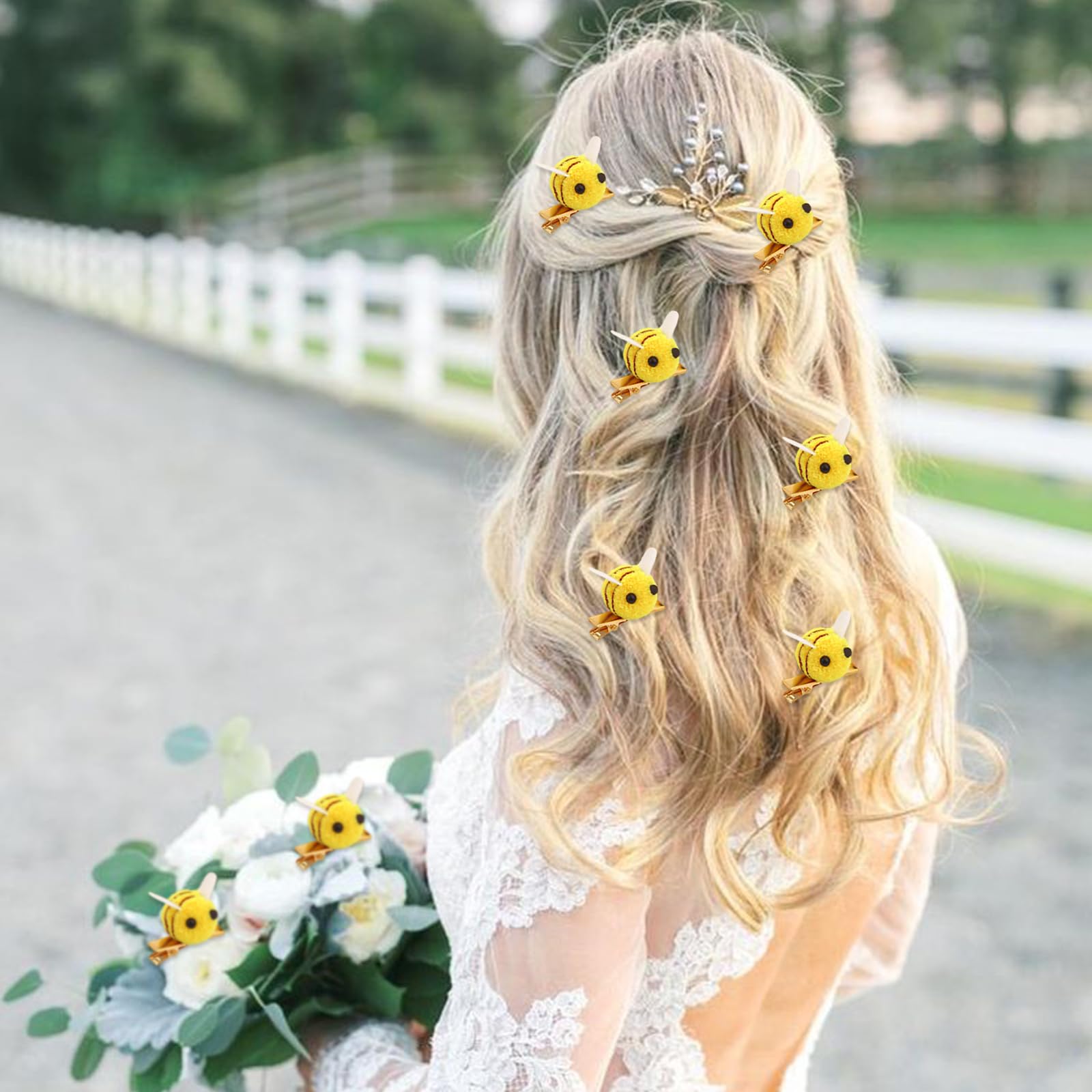 Bee hair accessory for spring-themed parties and photos
