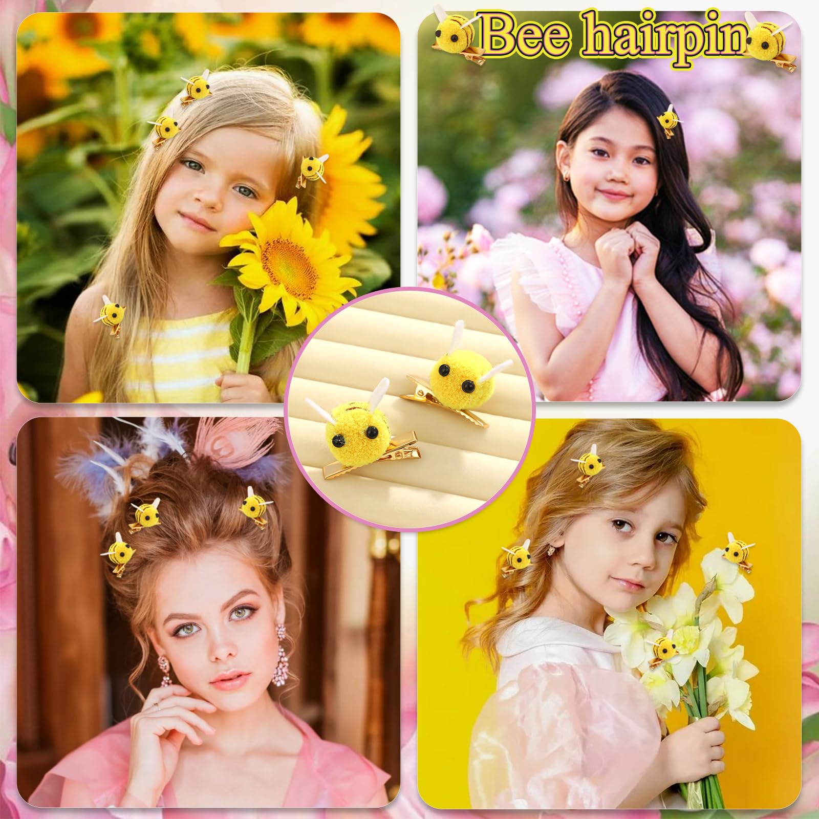 Bee hair clips alligator style adds whimsical charm to any hairstyle