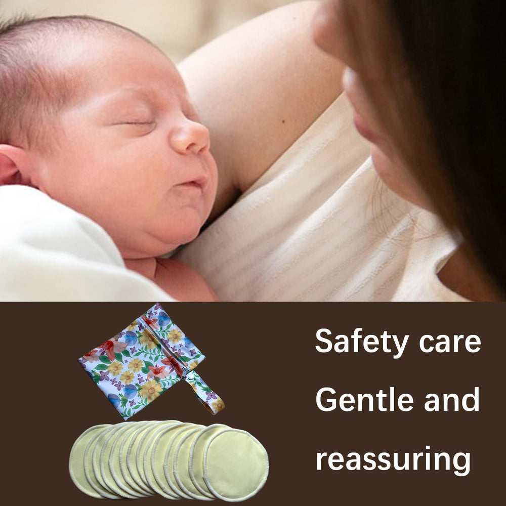 BEECO GIF2U soft, absorbent nursing pads in light yellow fabric.