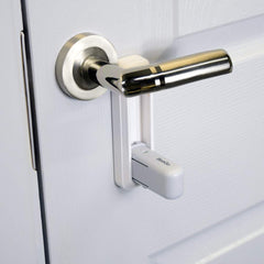 Beego child-proof door lock 2-pack on a lever handle with tool-free installation
