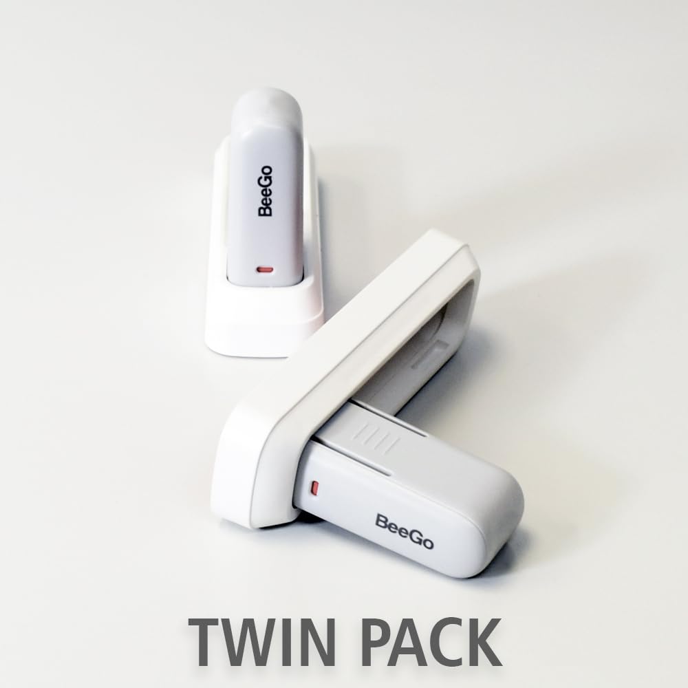Beego door lever lock close-up shows 3M adhesive for strong, quick mounting