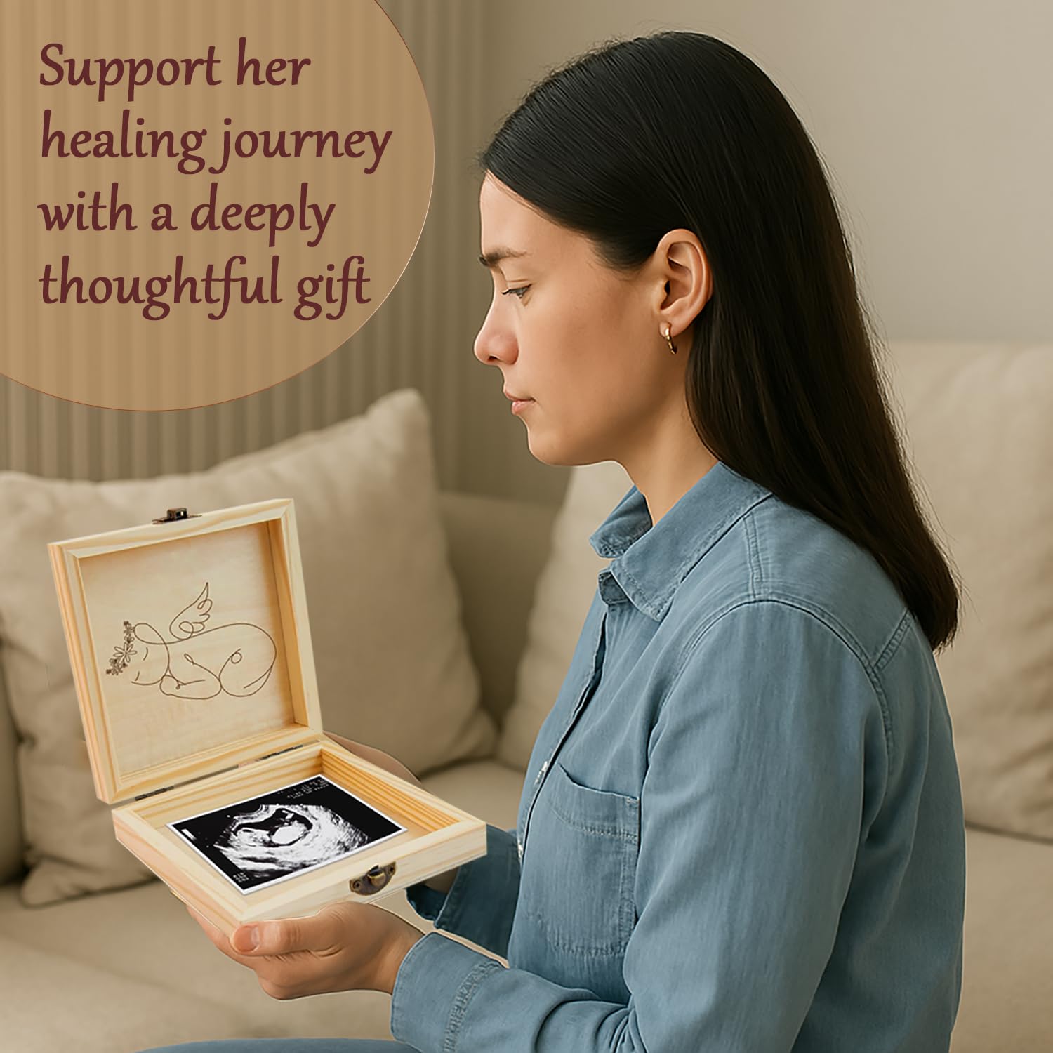BeeGreeny Miscarriage Memory Box gift presentation — thoughtful keepsake for a care package
