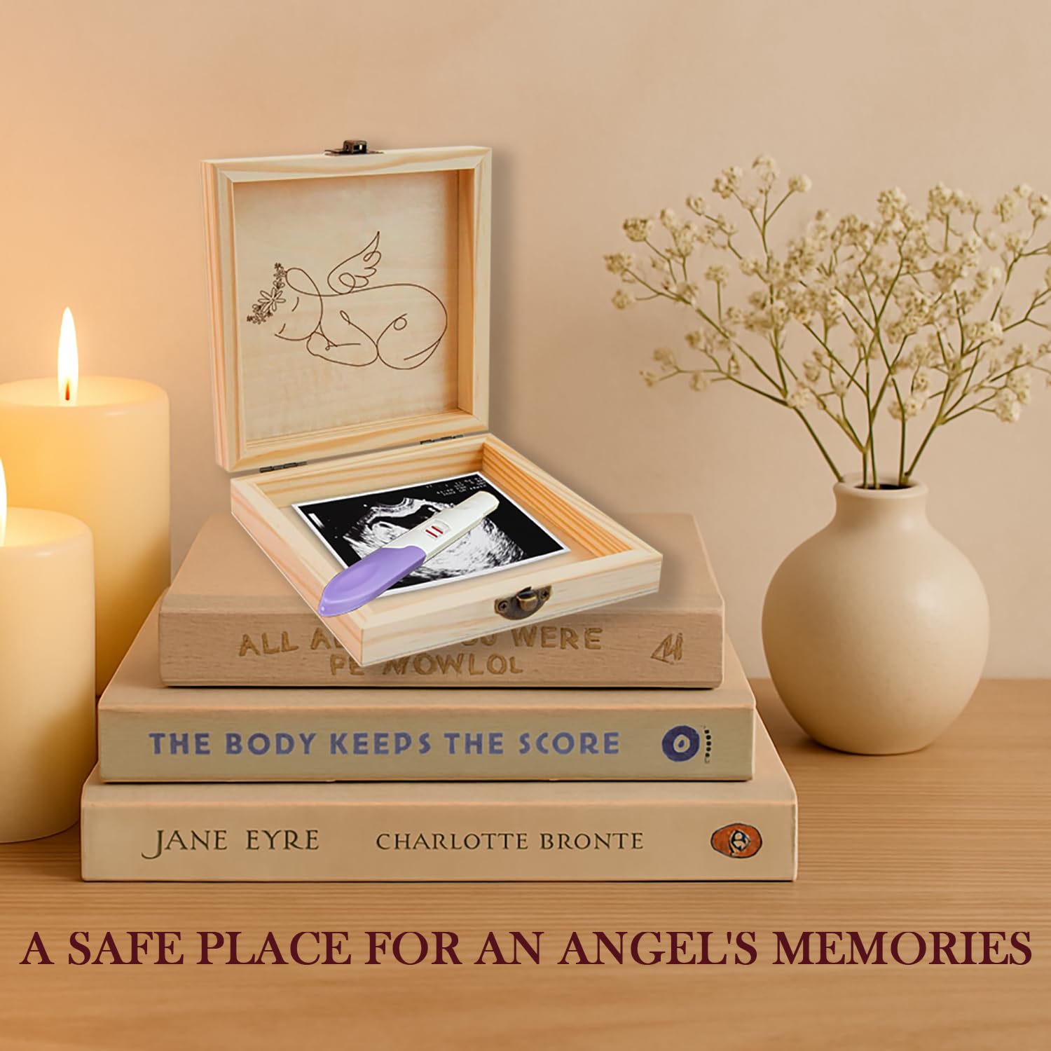 BeeGreeny Miscarriage Memory Box opened — invites gentle reflection and organized memories