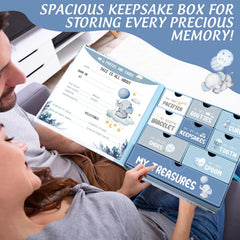Beeveer Baby Keepsake Box birth certificate storage keeps essential documents safe.