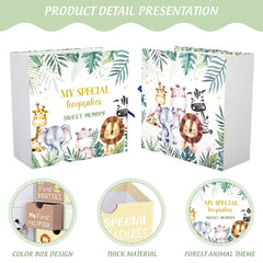 Beeveer baby keepsake box includes file bag to record baby name and birth details.