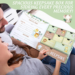 Beeveer memory box stores ultrasound photos, birth certificate, and hospital records securely.
